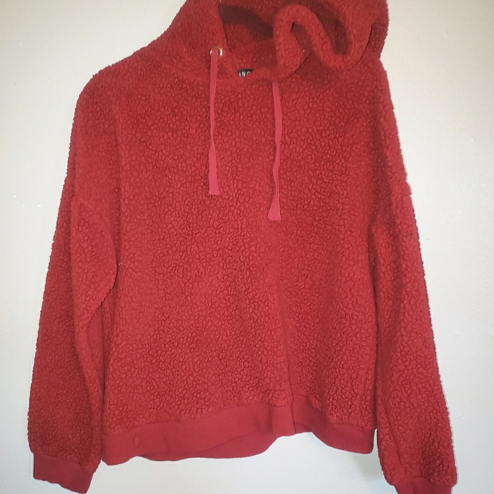 Teddy Drawstring Pullover